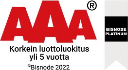 AAA – Korkein luottoluokitus yli 5 vuotta – Bisnode 2022